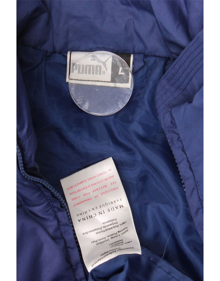 Puma Polstret Herrejakke UK 40 Large Navy Blue Polyamide