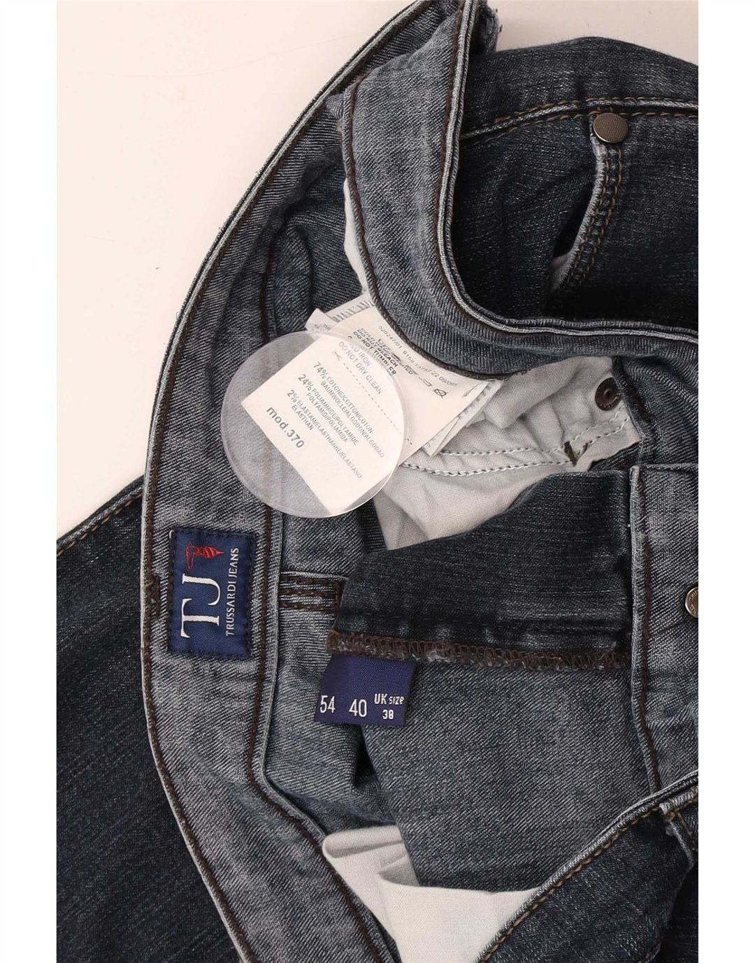 Trussardi Herre Slim Jeans W38 L34 Blå Bomuld