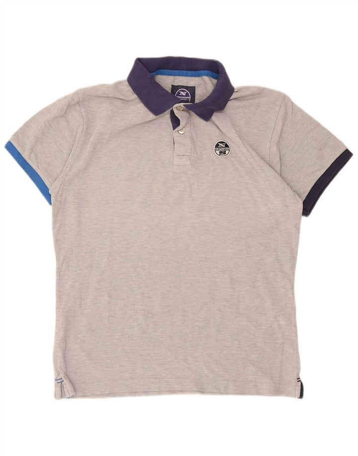 North Sails Herre Polo Shirt Stor Grå Colourblock Bomuld