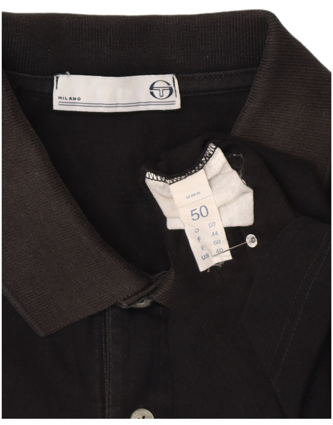 Sergio Tacchini Herre poloshirt IT 50 Medium Sort