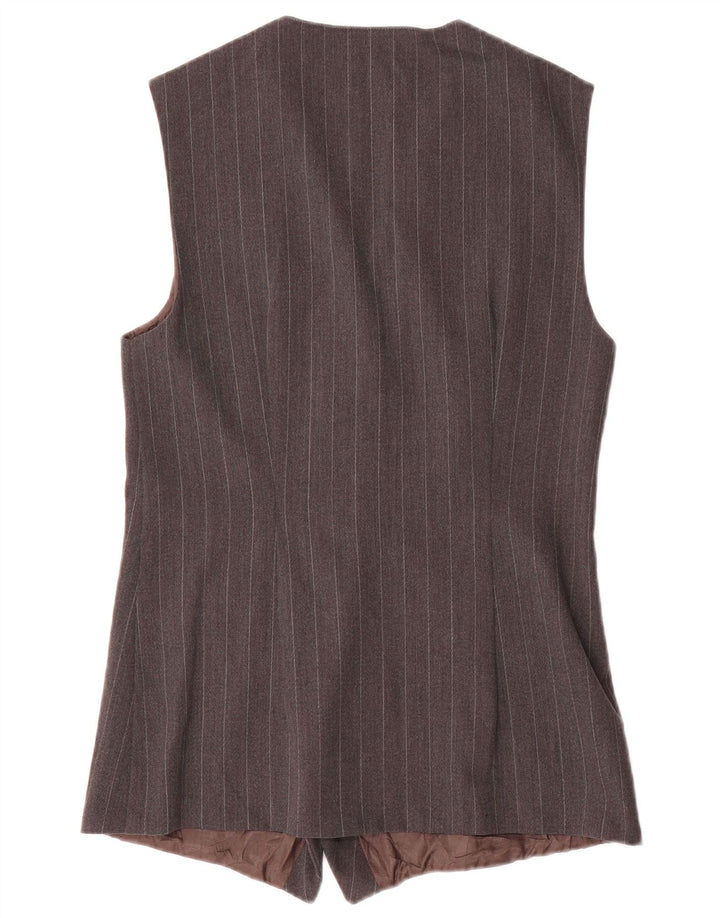 Gino Sartore Dame Longline Blazer Jacket IT 40 Lille Grå Stribet
