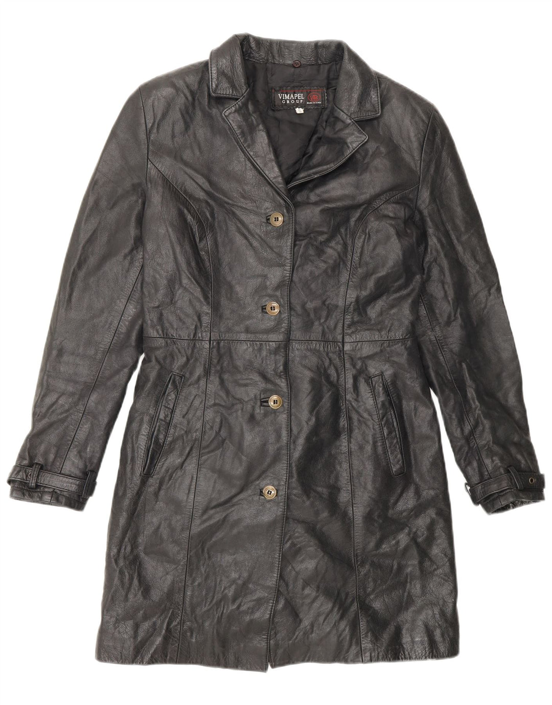 Vimapel læderfrakke til kvinder UK 10 Small Black Classic