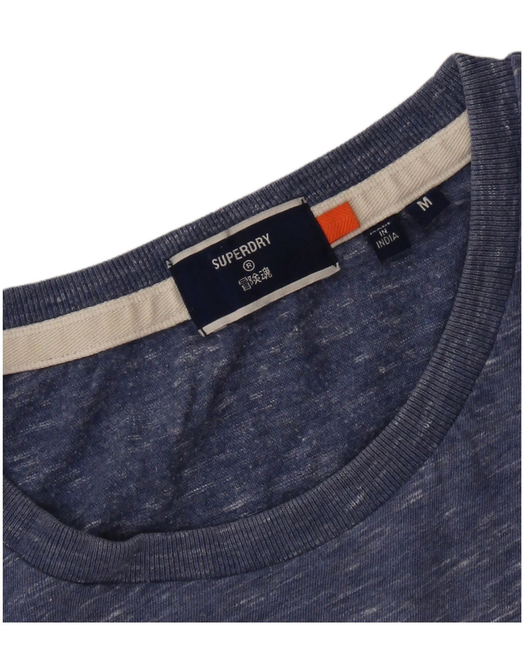 Superdry T-shirt til mænd, medium blå flækket