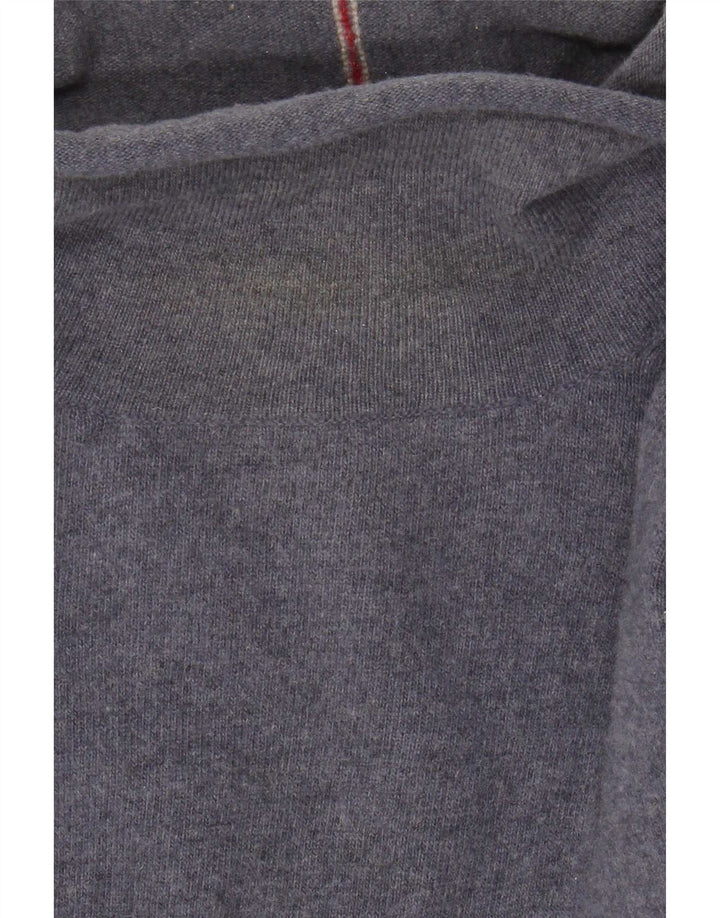 White Stuff Herre Roll Neck Jumper Sweater Stor Blå Lammeuld