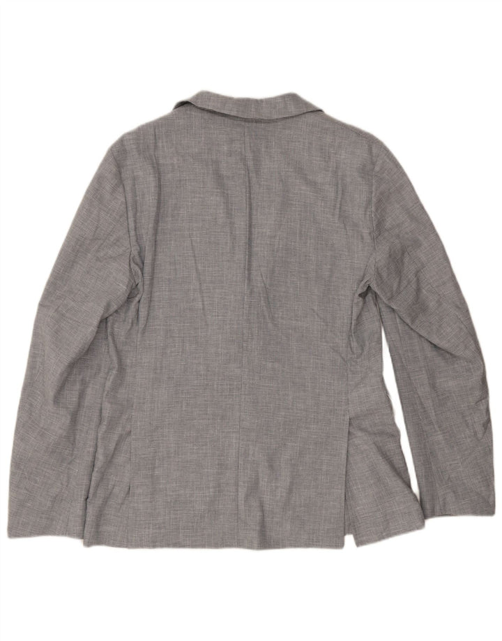 Zara Herre 2-knaps blazerjakke UK 40 Large Grå Houndstooth Polyester