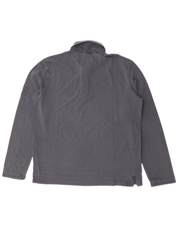 Trussardi Jeans Langærmet herre poloskjorte 2XL grå bomuld