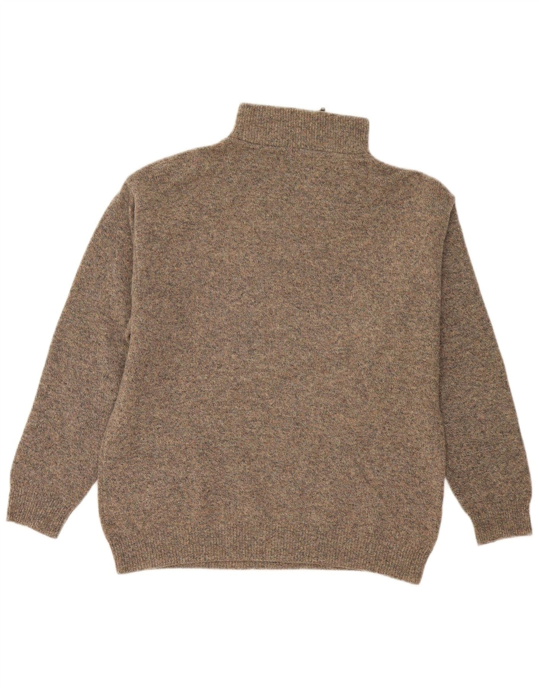 Invicta Herre Zip Neck Jumper Sweater Large Grey Flecked Wool
