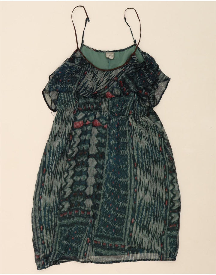CONVERSE Womens Sundress UK 18 XL Green Geometric Polyester Vintage Converse and Second-Hand Converse from Messina Hembry 