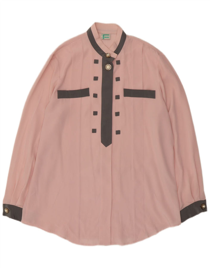 Frankenwalder Dame skjortebluse EU 42 Large Pink Colourblock Polyester