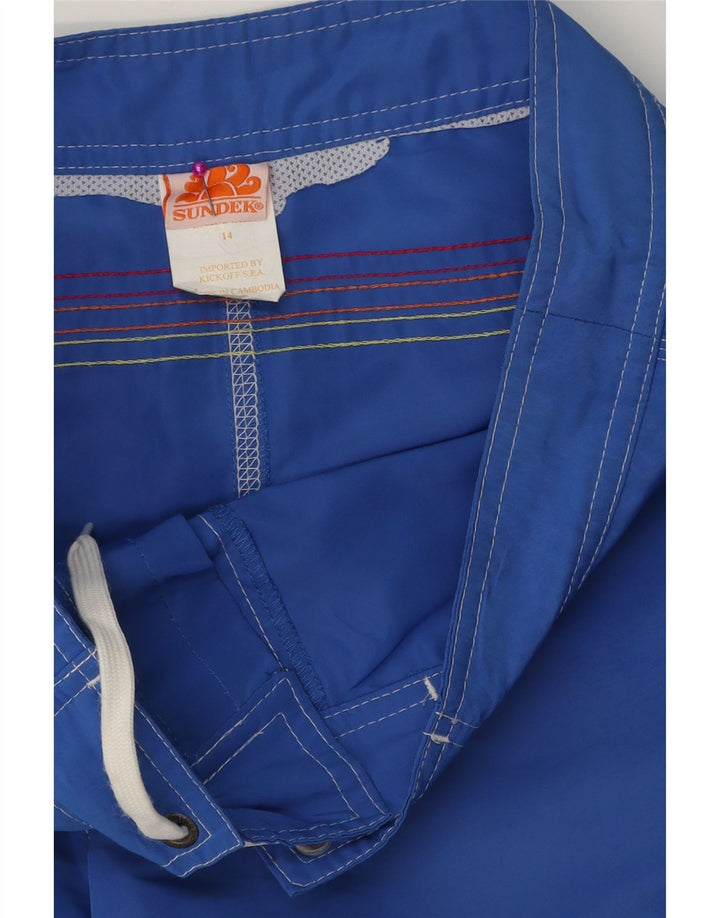 SUNDEK Drenge Badeshorts 13-14 År Blå Polyester