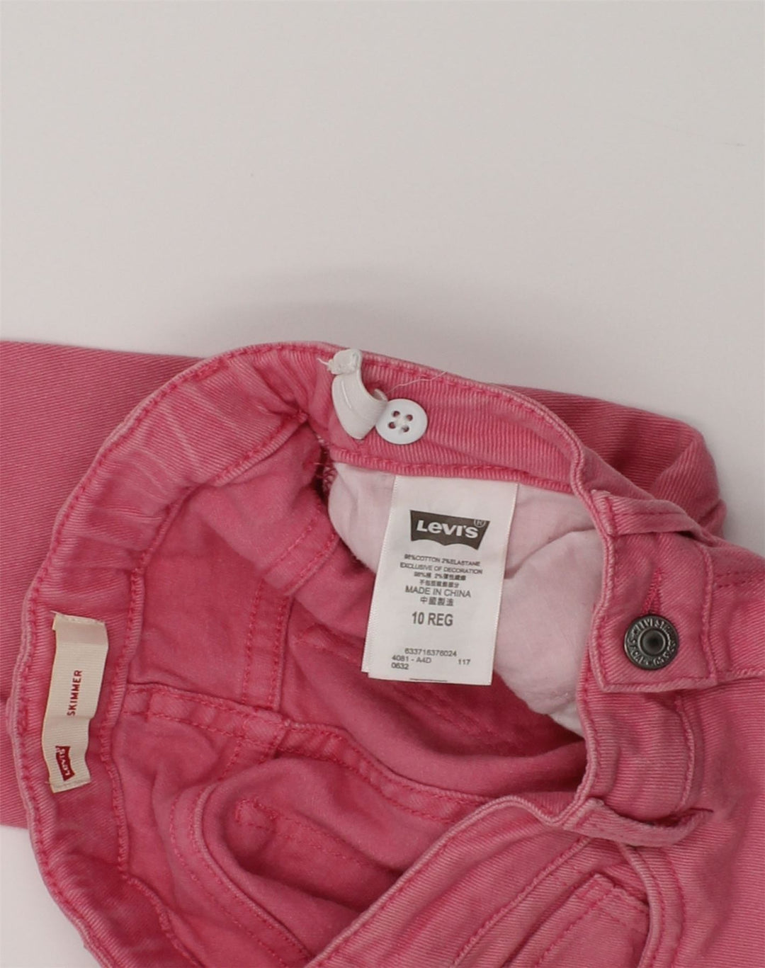 LEVI'S Girls Denim Shorts 9-10 Years W24 Pink Cotton | Vintage Levi's | Thrift | Second-Hand Levi's | Used Clothing | Messina Hembry 