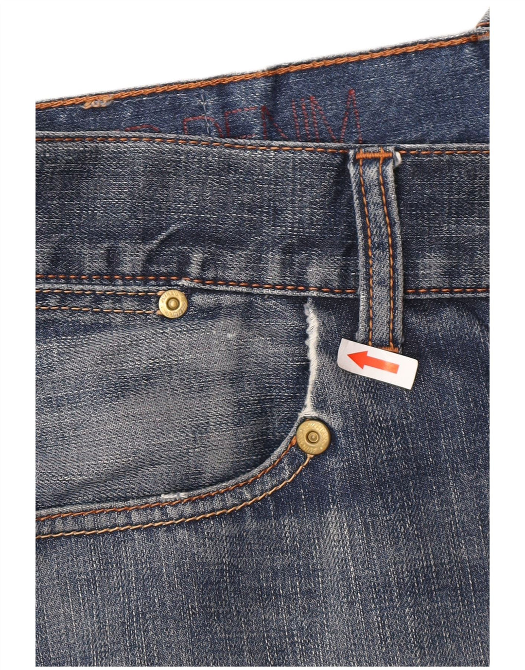 Tommy Hilfiger Herre Regular Fit Straight Jeans W38 L34 Blå Bomuld