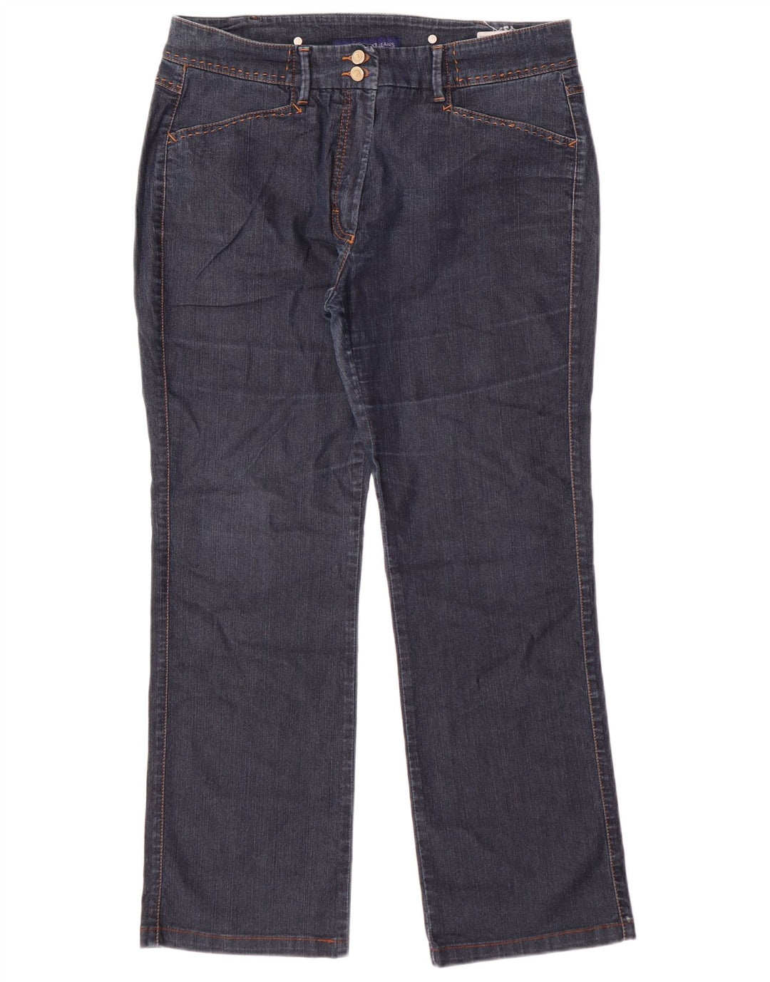 Trussardi lige jeans til kvinder W32 L27 marineblå bomuld