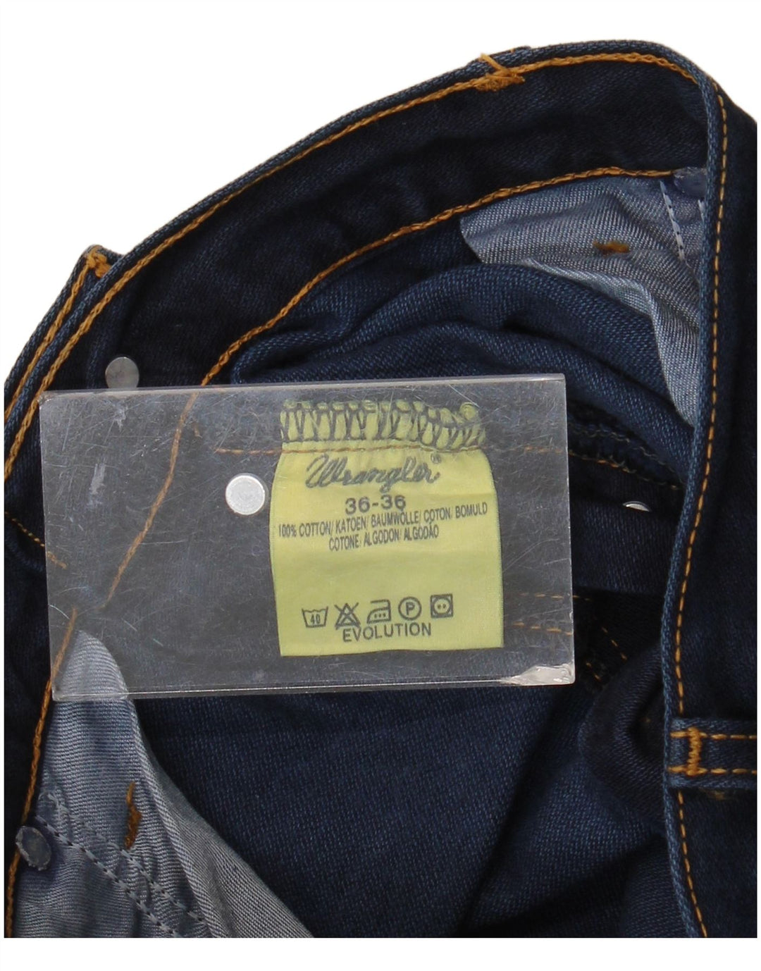 Wrangler Herre Evolution Straight Jeans W36 L32 Marineblå Bomuld
