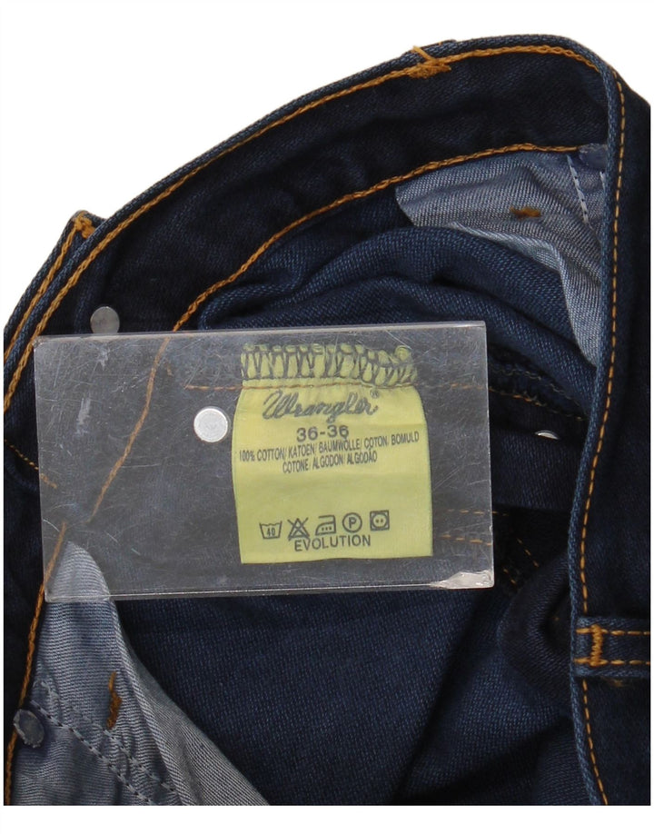 Wrangler Herre Evolution Straight Jeans W36 L32 Marineblå Bomuld