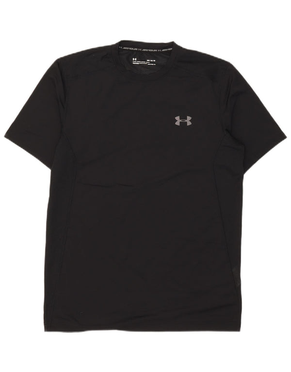 Under Armour Herre Heat Gear T-Shirt Top Medium Sort Polyester