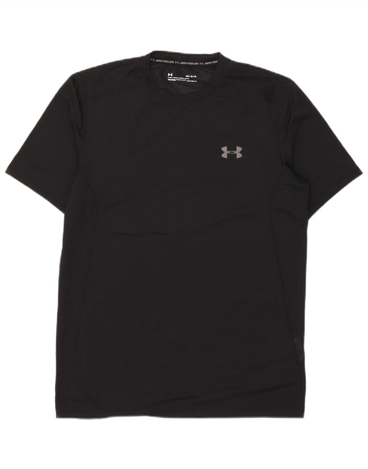 Under Armour Herre Heat Gear T-Shirt Top Medium Sort Polyester
