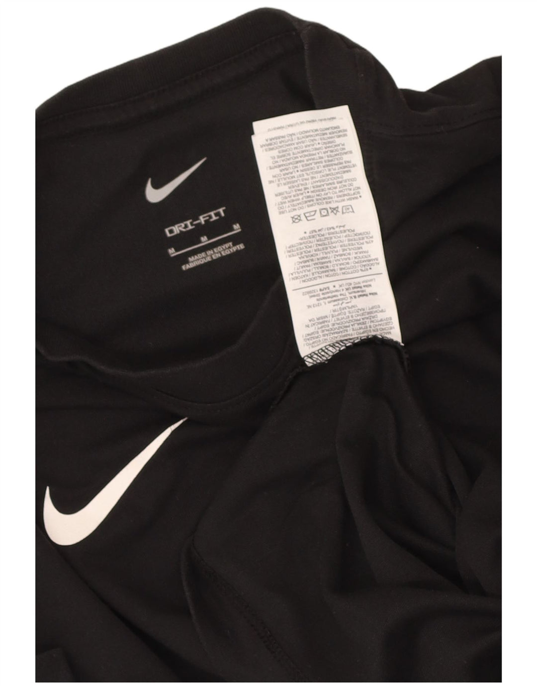 Nike Herre Dri Fit T-shirt Top Medium Sort Bomuld