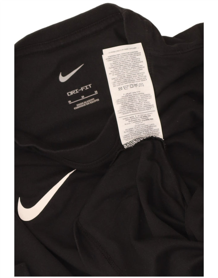 Nike Herre Dri Fit T-shirt Top Medium Sort Bomuld