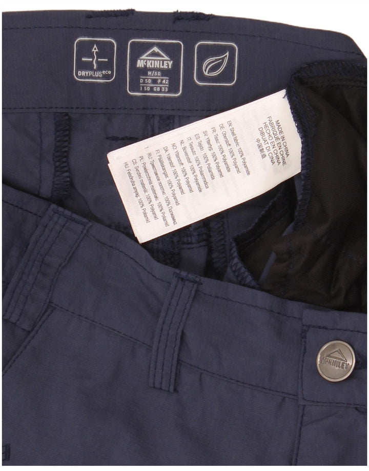 McKinley Herre Cargo Shorts W33 Medium Navy Blue Polyamid