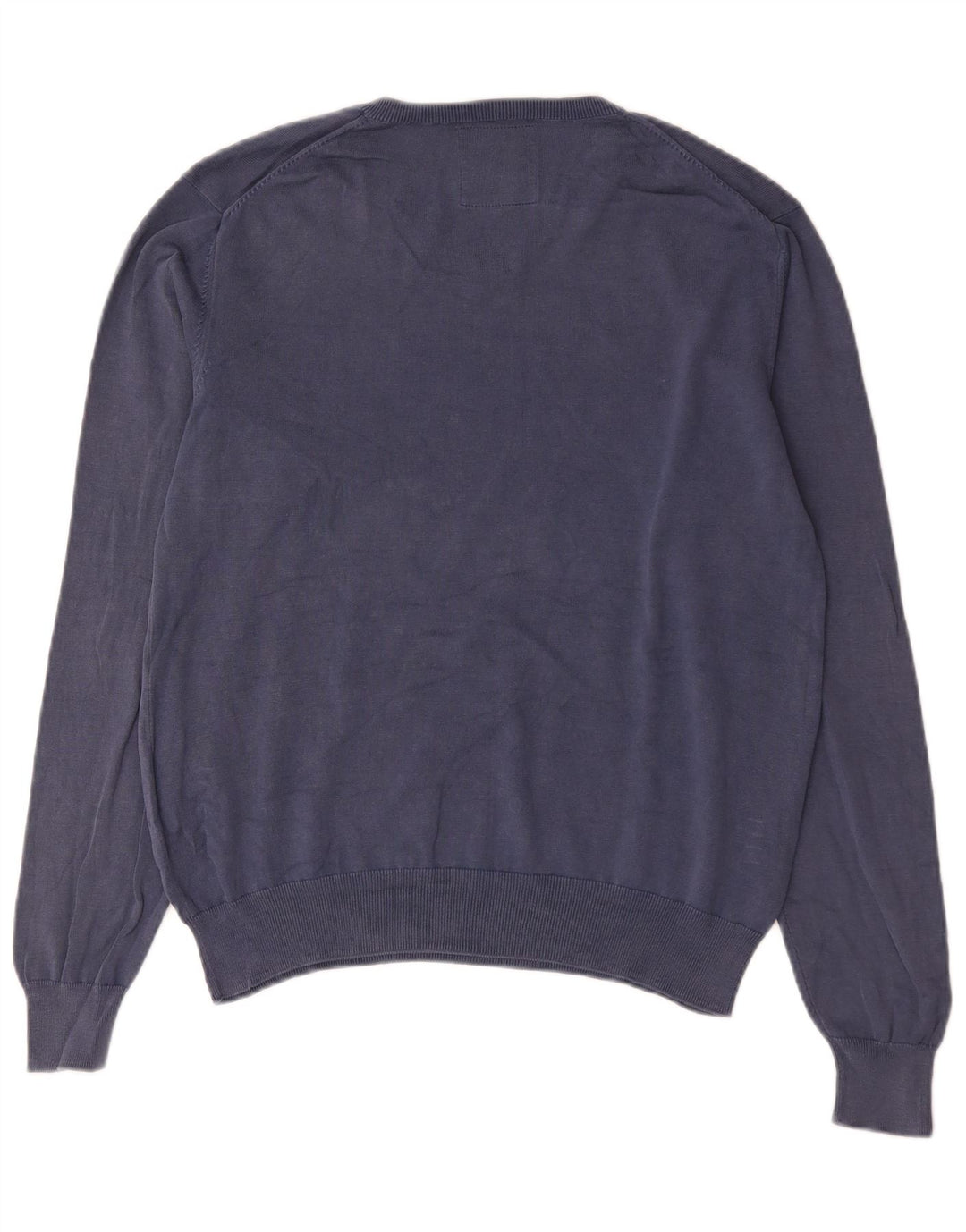 Sun68 Herre V-hals sweater Stor blå bomuld