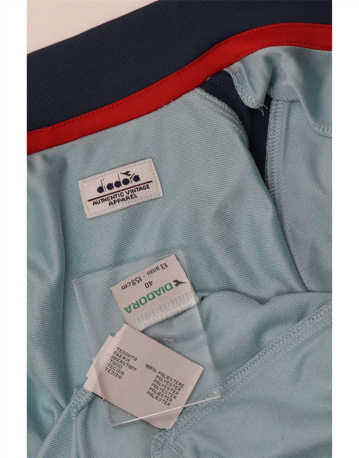 Diadora Boys træningsdragt topjakke 12-13 år Blå Colourblock Polyester