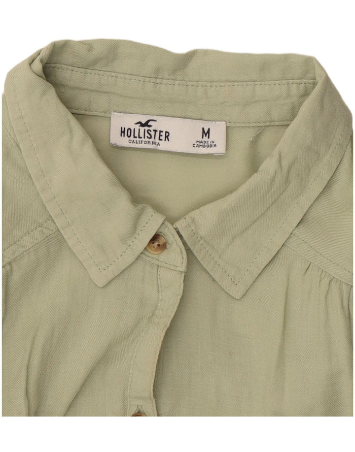 Hollister Dame Pullover Shirt UK 14 Medium Green Bomuld
