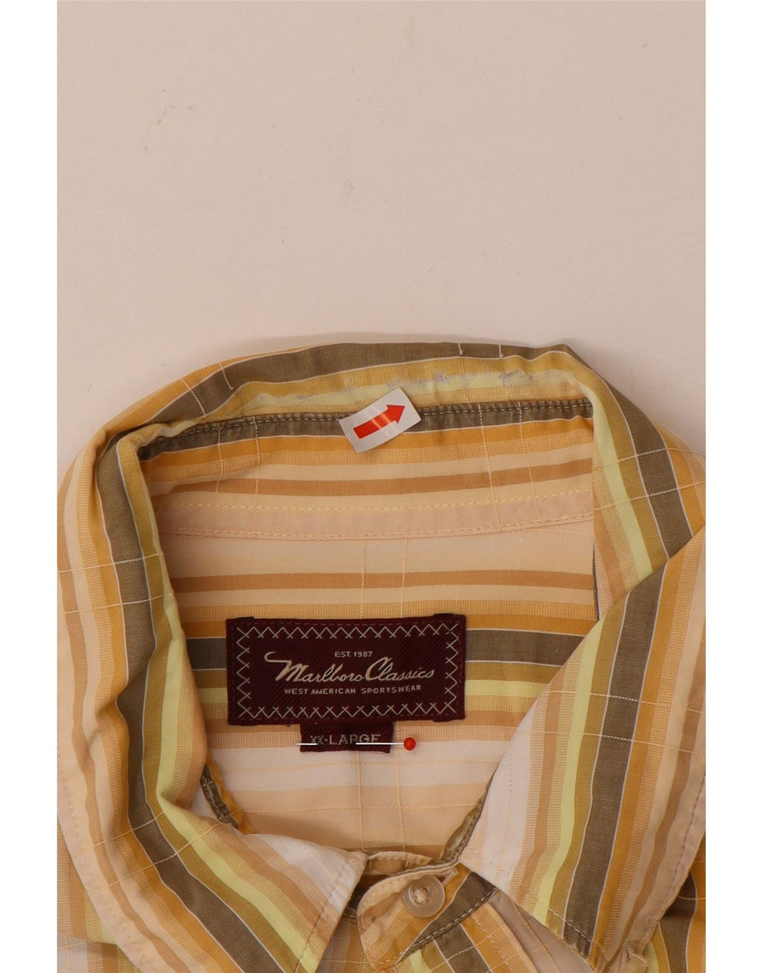 Marlboro Classics Herreskjorte 2XL Gulstribet