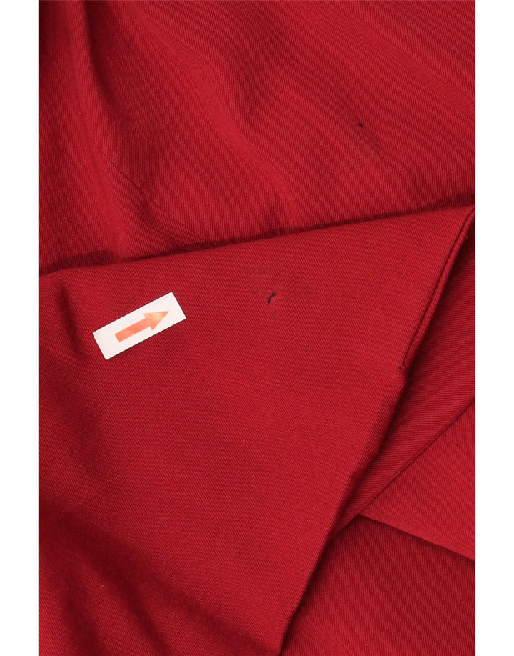 VINTAGE Herre 3-knaps blazerjakke IT 50 Stor rød uld