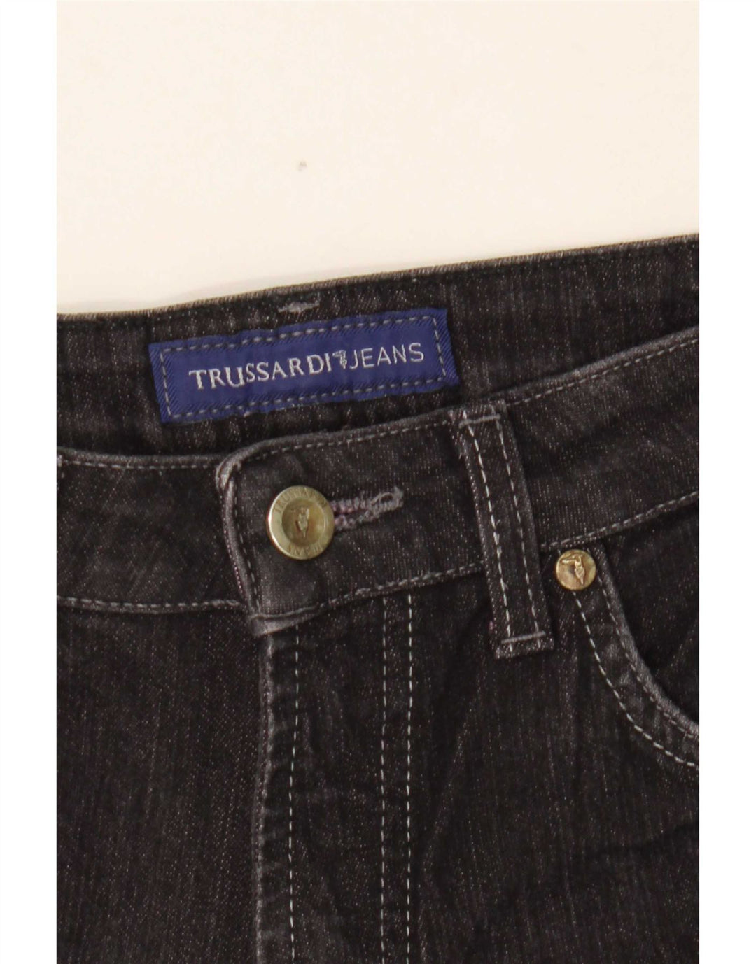 Trussardi lige jeans til kvinder W28 L29 sort bomuld