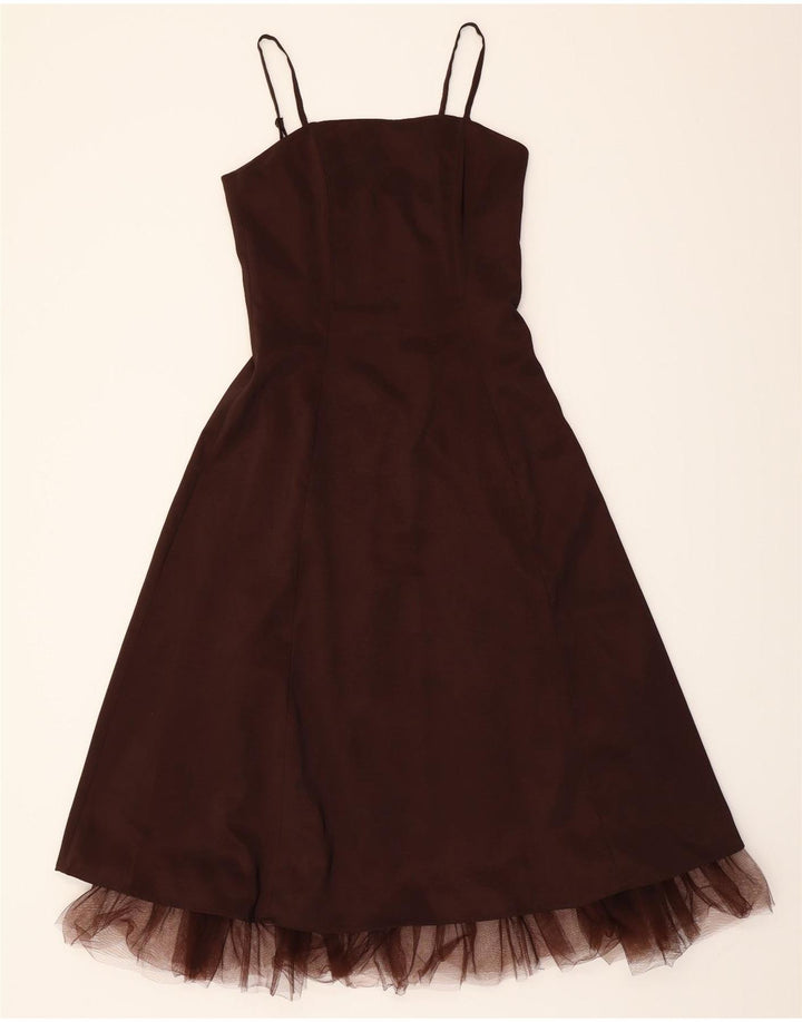 PEPPERCORN Womens Sleeveless Tutu Dress UK 12 Medium Brown Polyester Vintage Peppercorn and Second-Hand Peppercorn from Messina Hembry 