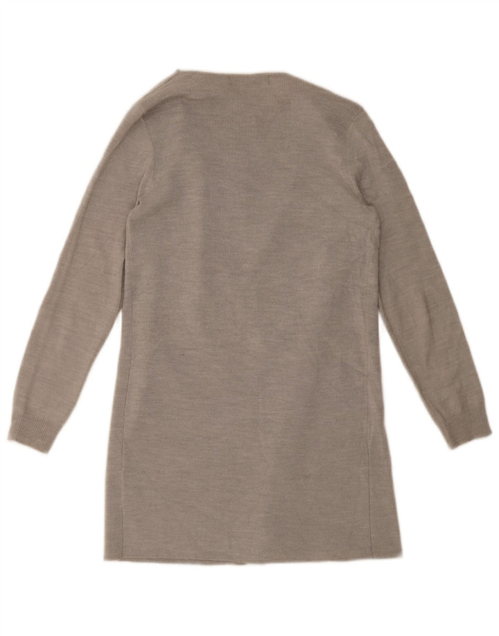 Marks & Spencer Dame Longline Åben Cardigan Sweater UK 10 Small Grey