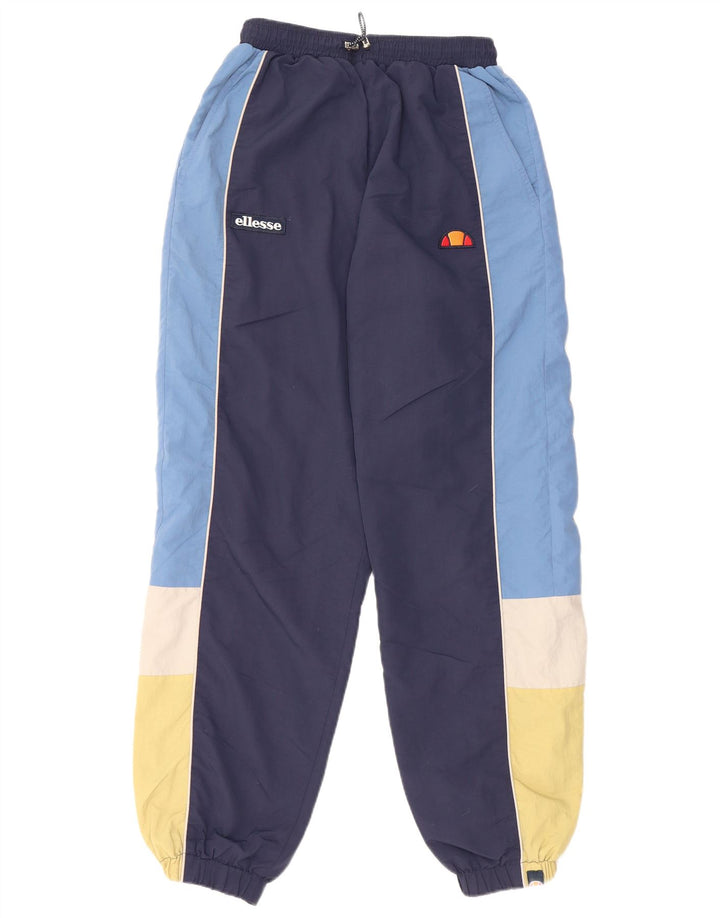 ELLESSE Træningsdragt til kvinder Joggers UK 8 Small Navy Blue Colourblock