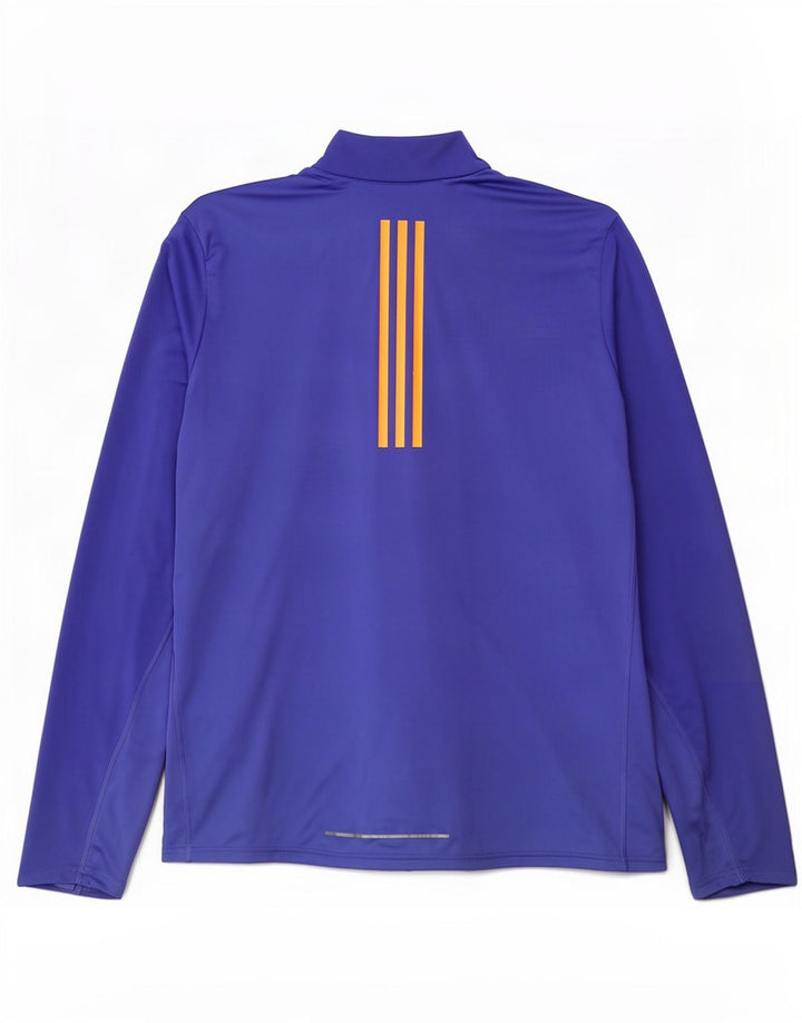 Adidas Herre Aeroready Zip Neck Pullover Træningsdragt Top XL Lilla