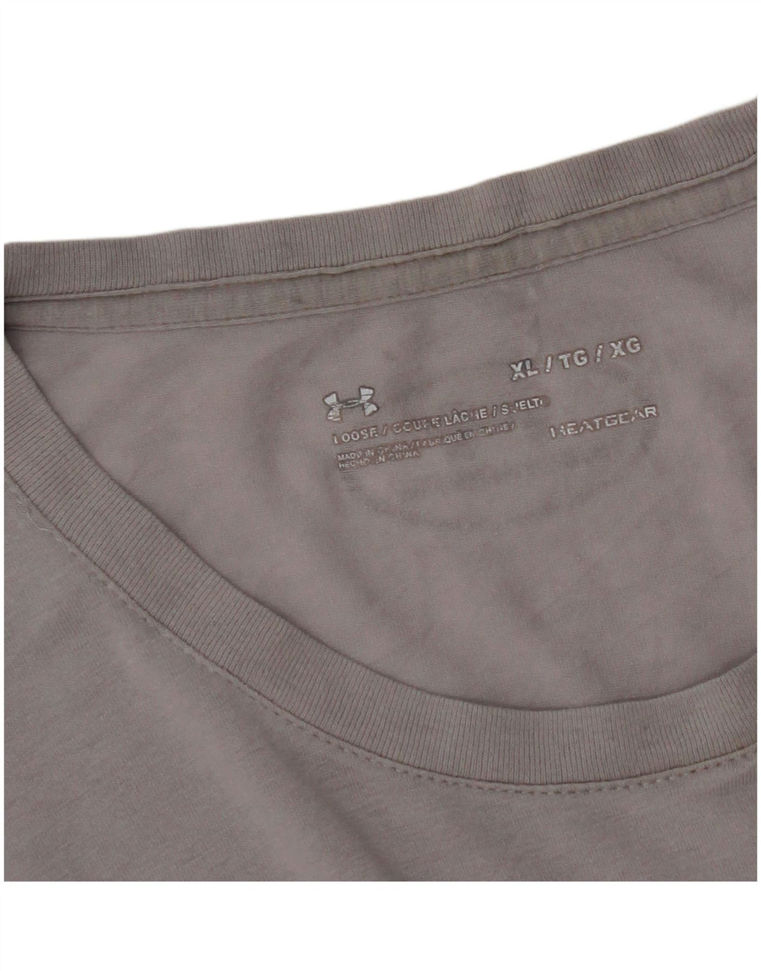 UNDER ARMOUR Herre Heat Gear Grafisk T-Shirt Top XL Grå