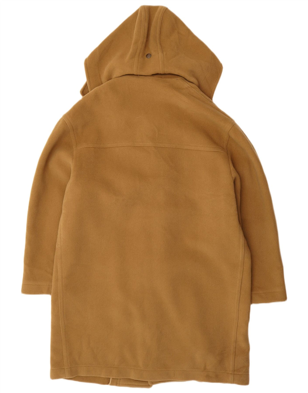 VINTAGE Herre Hætte Duffle Coat IT 52 XL Beige Uld