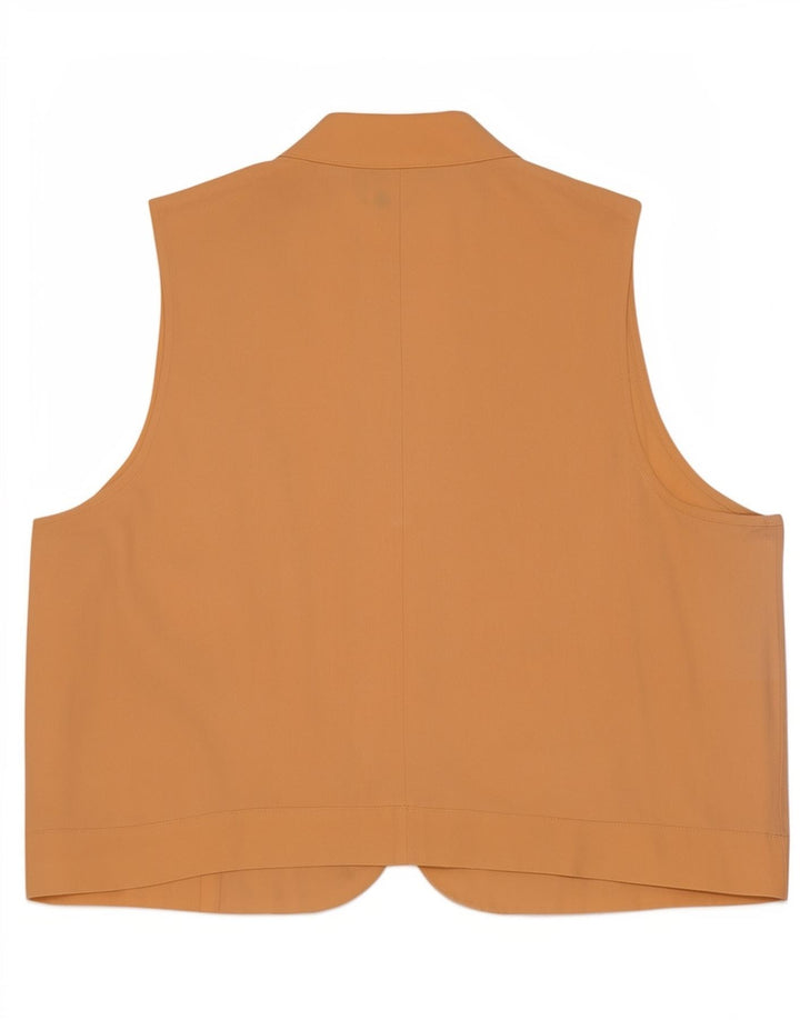 Ballon Dame Ærmeløs Oversized Bluse Top IT 40 Small Beige Silke