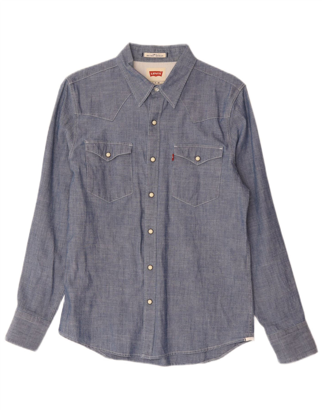 Levi's Slim Fit skjorte til mænd, lille blå bomuld