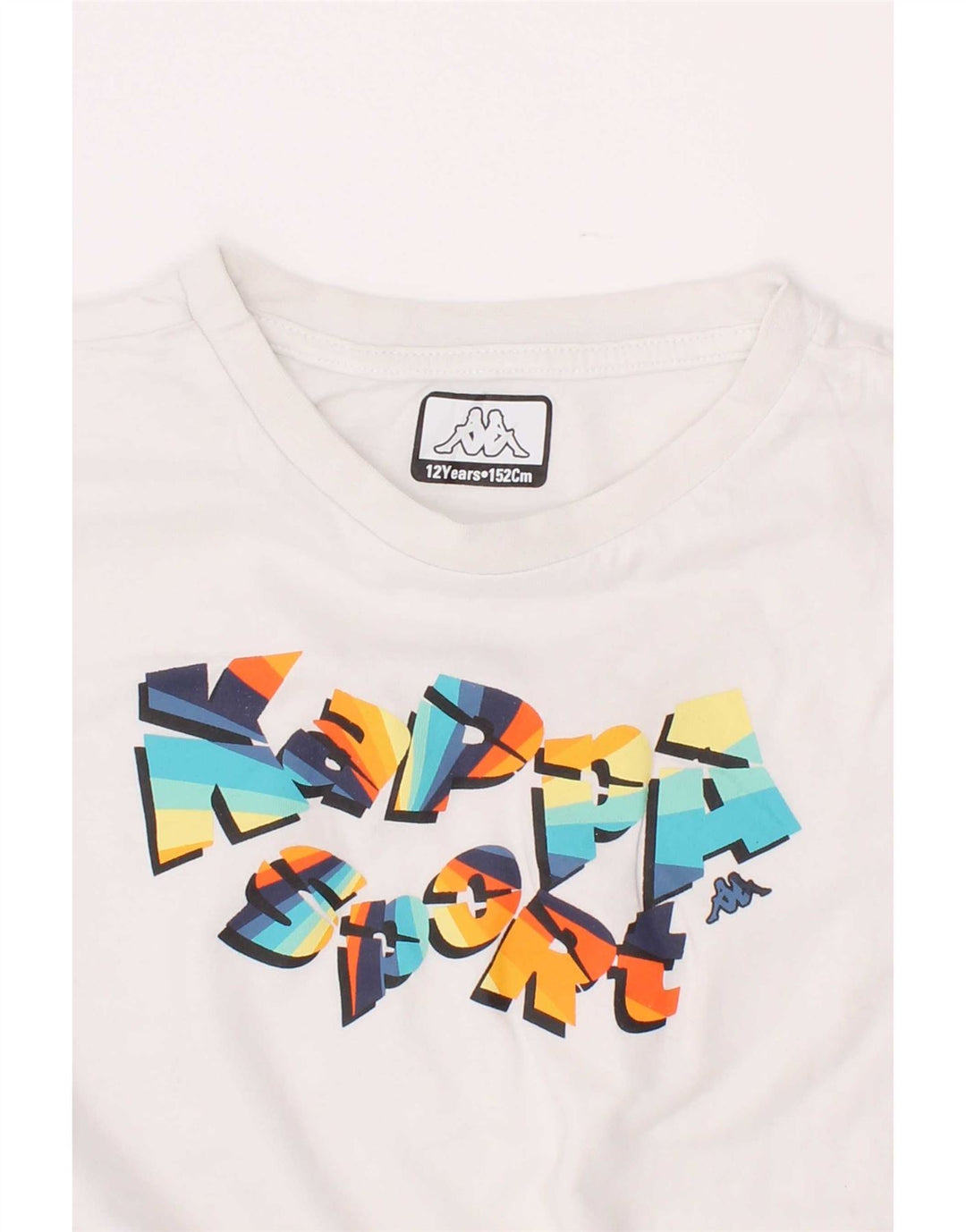 Kappa Boys Grafisk T-Shirt Top 11-12 År Hvid