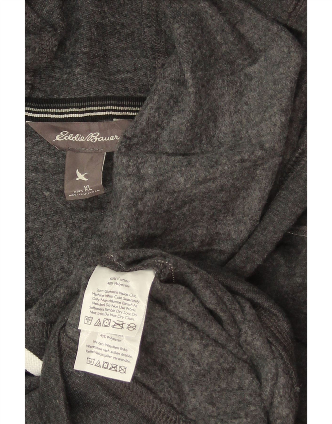 EDDIE BAUER Hættetrøje til mænd XL Grå Bomuld