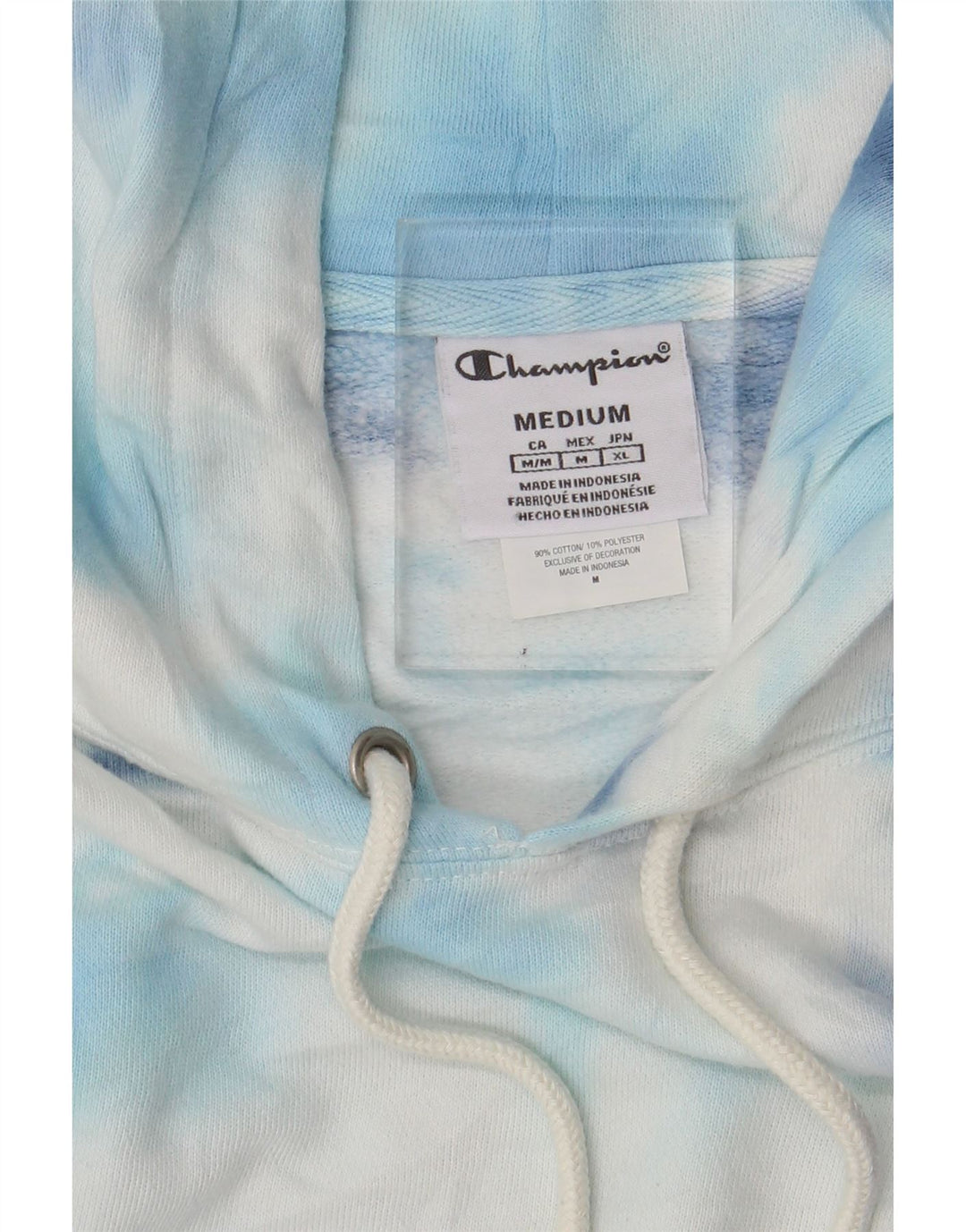 Champion Herre hættetrøje Jumper Medium Blue Tie Dye Bomuld