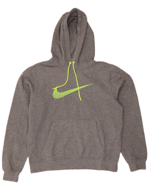 Nike Herre Regular Fit Hoodie Jumper Medium Grey Bomuld