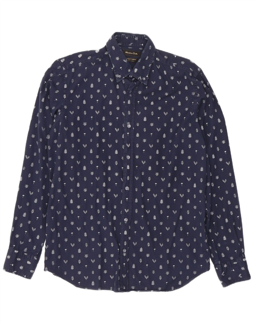 Massimo Dutti Herreskjorte Medium Navy Blue Floral