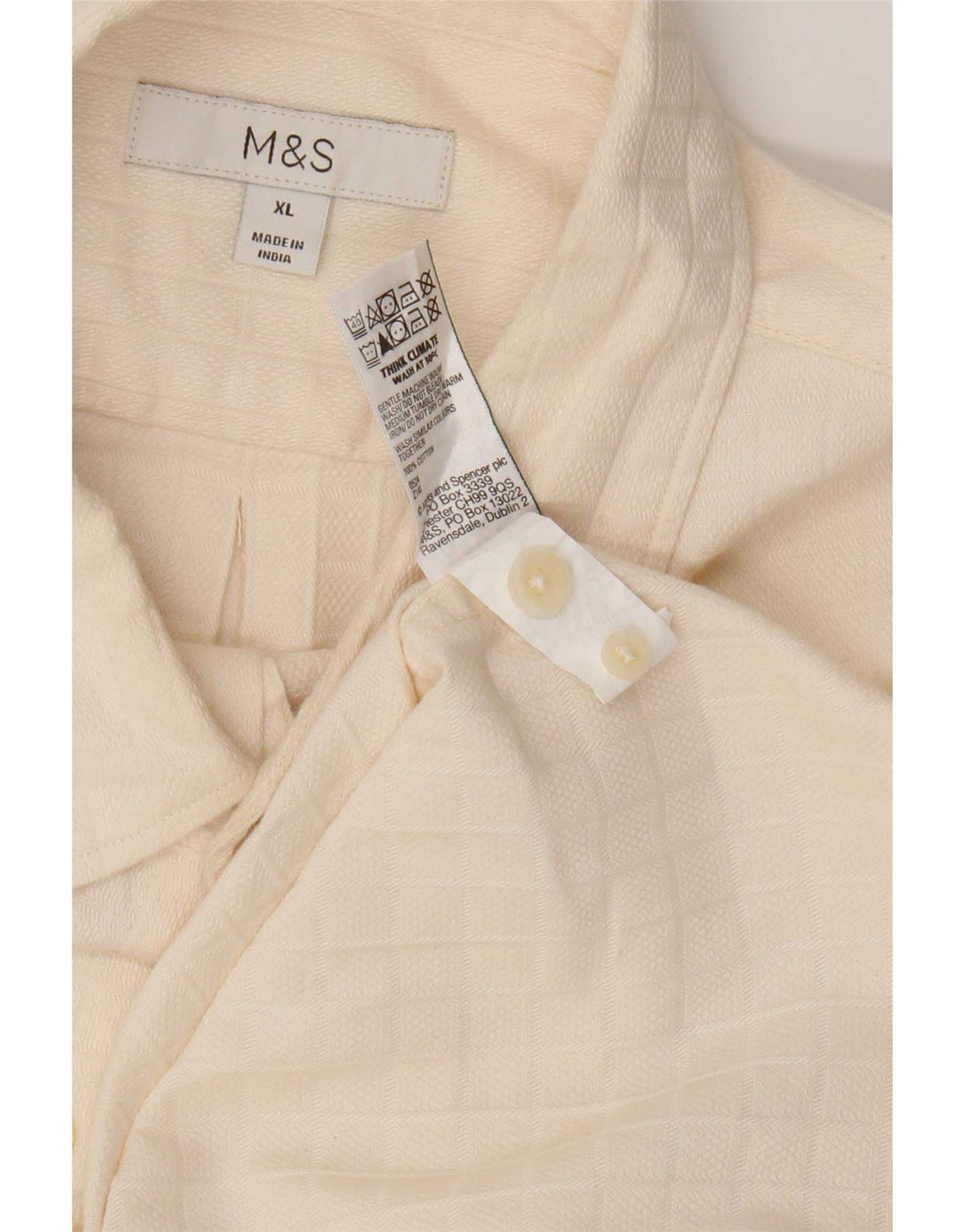 Marks & Spencer Herreskjorte XL Beige Bomuld
