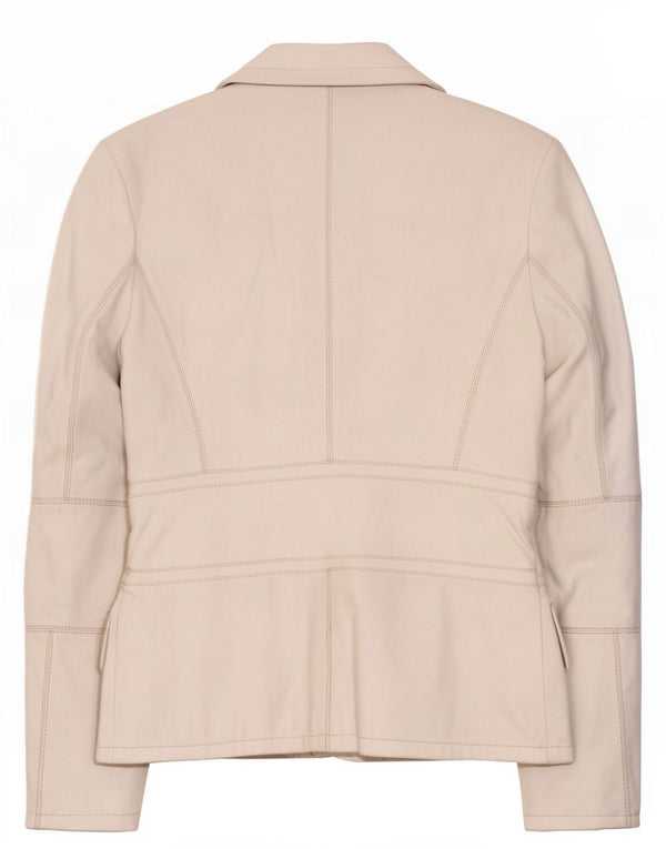 Conbipel Dame 2-knaps læder blazerjakke IT 42 Medium White