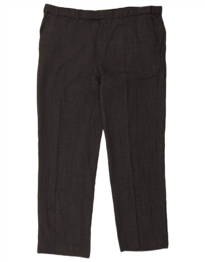 Marks & Spencer Straight Suit Bukser til mænd W38 L30 Grå uld