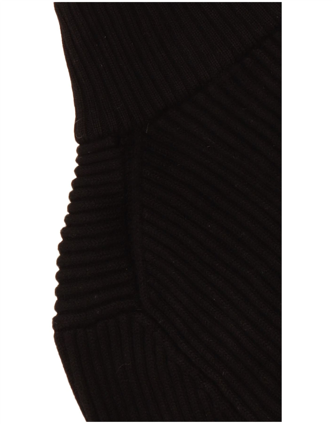 Hugo Boss Dame Zip Neck Jumper Sweater UK 14 Large Black Virgin Wool