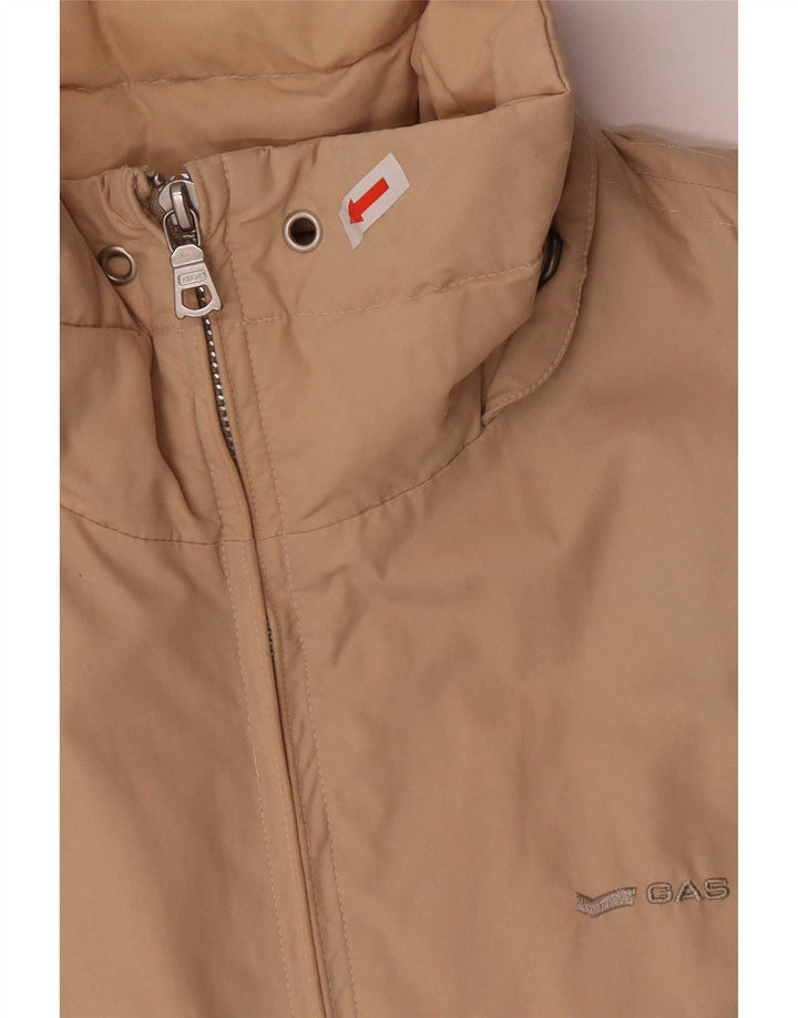 Gas Dame Regular Fit Windbreaker Jacket UK 16 Large Beige Bomuld