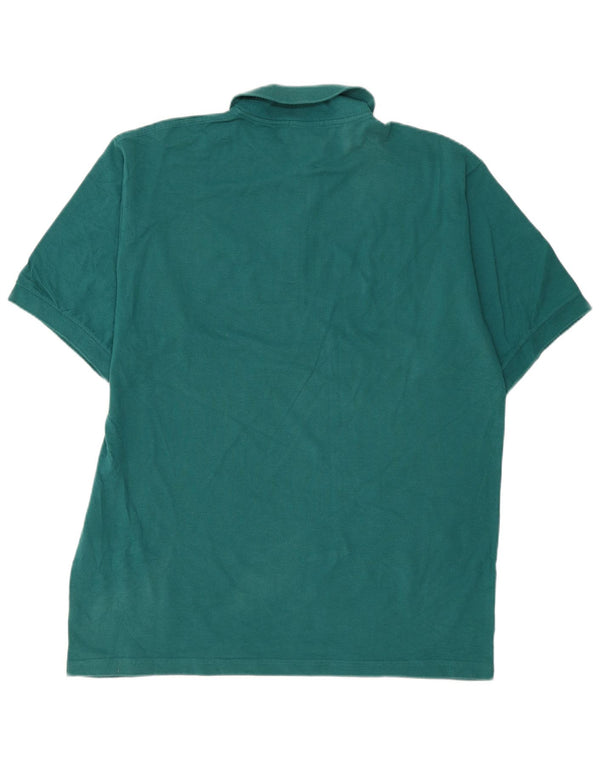 Sergio Tacchini Mens Polo Shirt Large Green Cotton