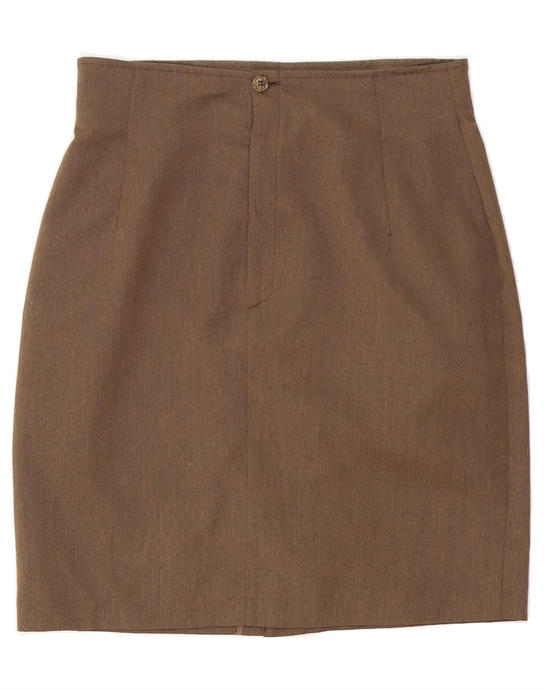 VINTAGE Womens Pencil Skirt IT 44 Medium W28 Brown Polyester Vintage Vintage and Second-Hand Vintage from Messina Hembry 